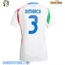Camisa de time de futebol Itália Federico Dimarco #3 Replicas 2º Equipamento Feminina Europeu 2024 Manga Curta